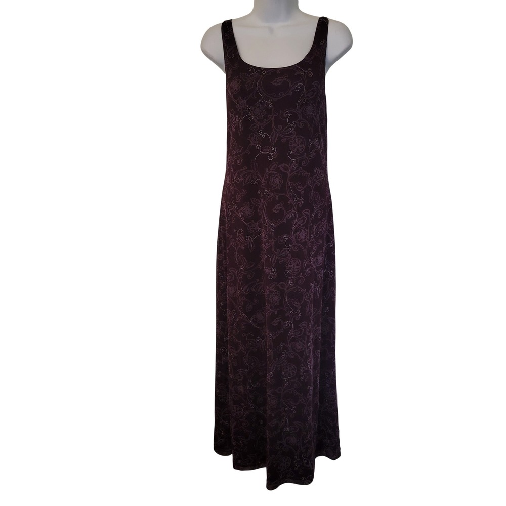 Byer Too Purple‎ Floral Criss Cross Back Maxi Dress L Whimsigoth Coqquette Y2K